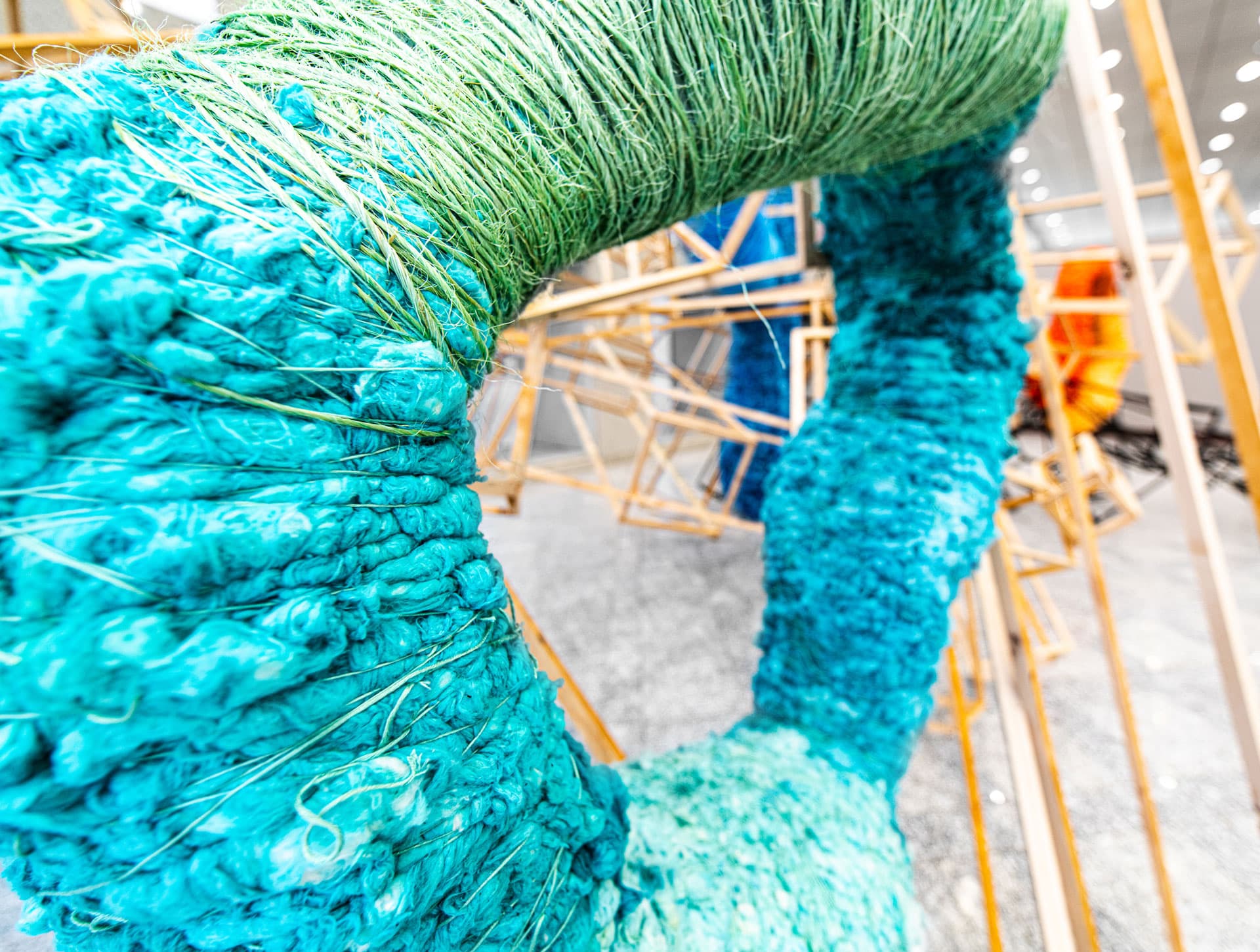 Scottie Burgess installation art sculpture wood fiber assemblage